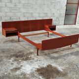 Vintage teak bed 2 places