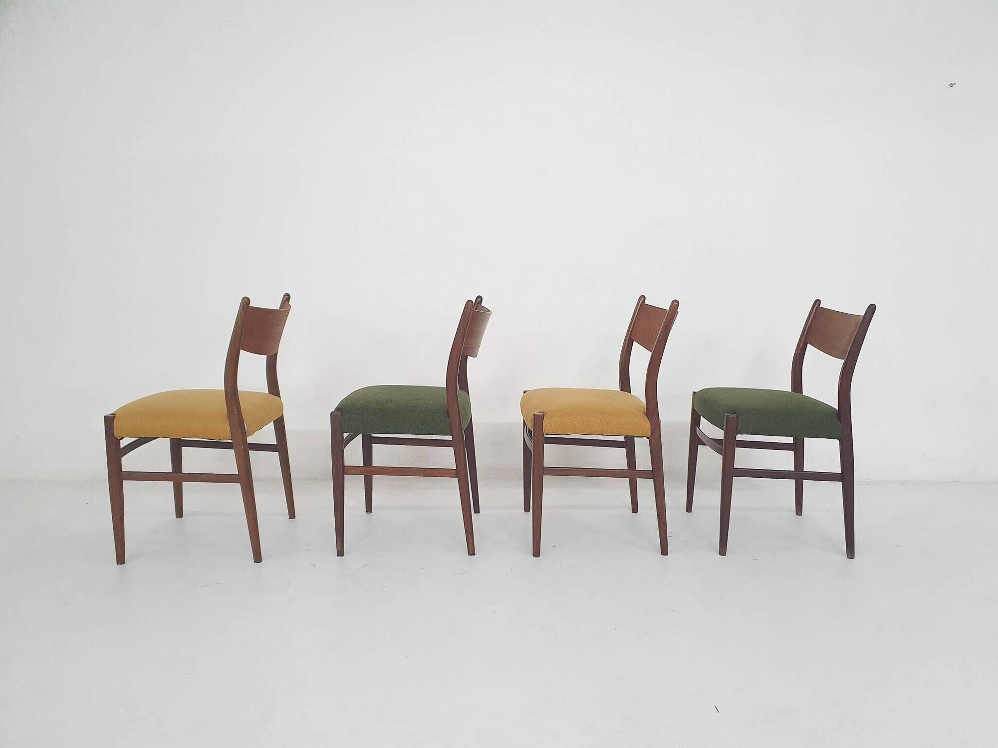Set of four teak Pastoe "SA10" dining chairs, The Netherlands 1959