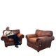 Ensemble de 2 fauteuils en cuir tchèque XL