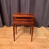 Pair of rosewood tables 64 B, designed by Erik Riisager Hansen, Haslev Møbelsnedkeri, Denmark, 196