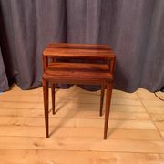 Pair of rosewood tables 64 B, designed by Erik Riisager Hansen, Haslev Møbelsnedkeri, Denmark, 196