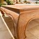 Grande table basse Opium en teck massif cérusé 155 x 155 cm