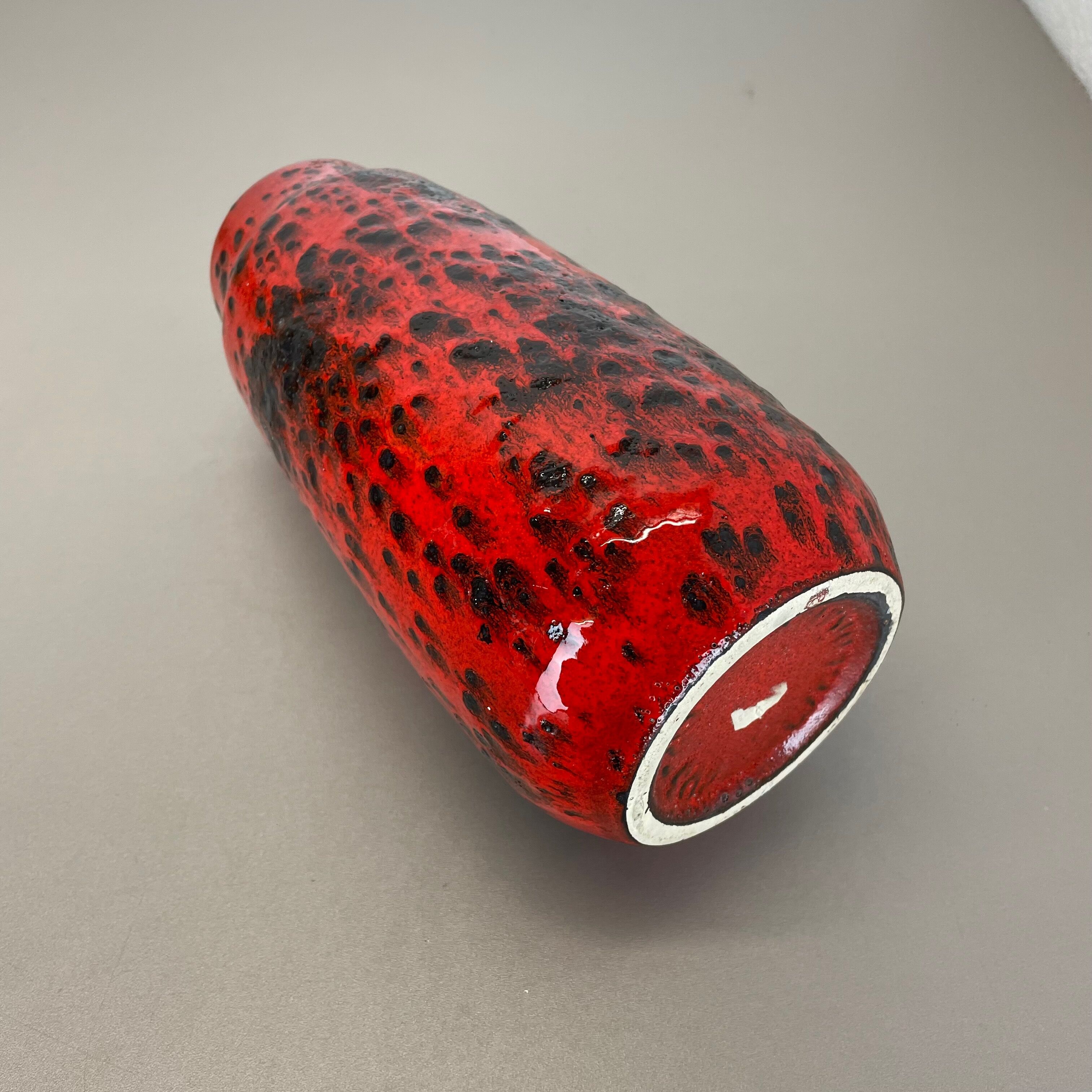 Rare Super Color Crusty Fat Lava Multi-Color Vase Scheurich, Germany WGP, 1970s