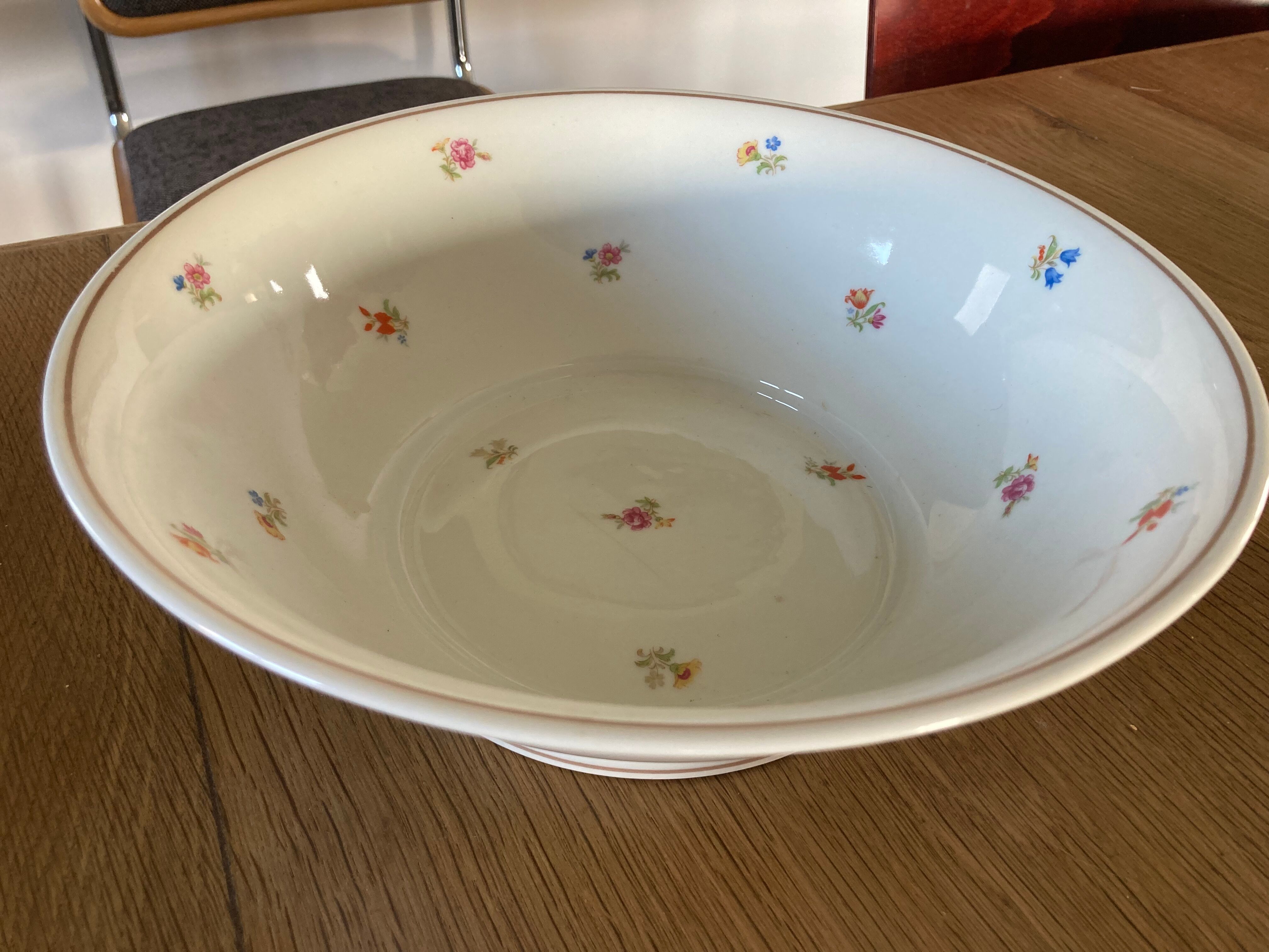 Limoges porcelain service with flowers