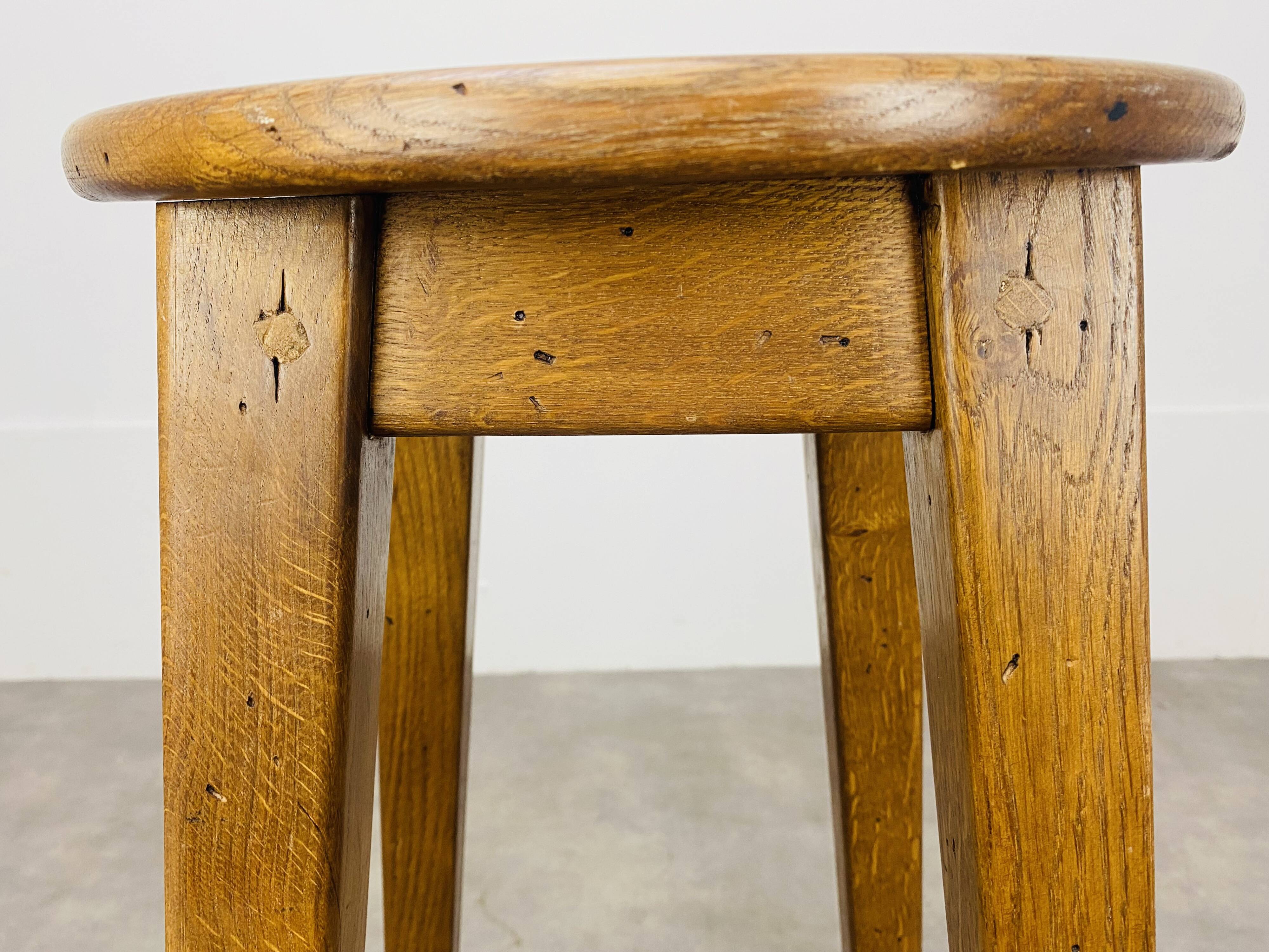 Solid wood oak bar stool