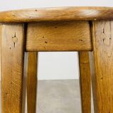 Solid wood oak bar stool
