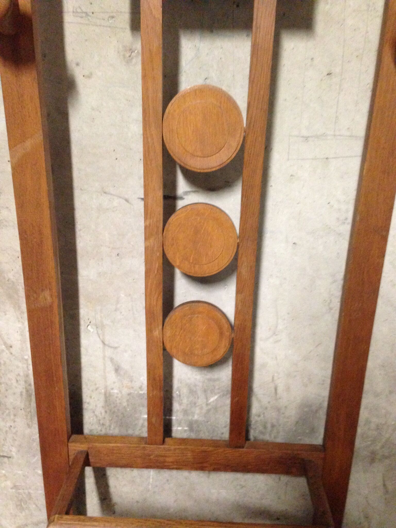 Portemanteau en chêne massif 1950