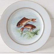Lot 6 old fish plates, Sofafils porcelain
