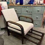 Multi-position relaxation armchair from the 1930s/40s in teak.