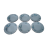 12 assiettes creuses en porcelaine Kahla made in GDR diam 22 cm motif fleurs bleues