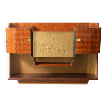 Meuble bar / buffet, palissandre, Vittorio Dassi pour la Permanente Mobili di Cantù, Mid-century, années 50 – Italie