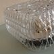 Structured /vintage square glass ceiling lamp 60s-70s