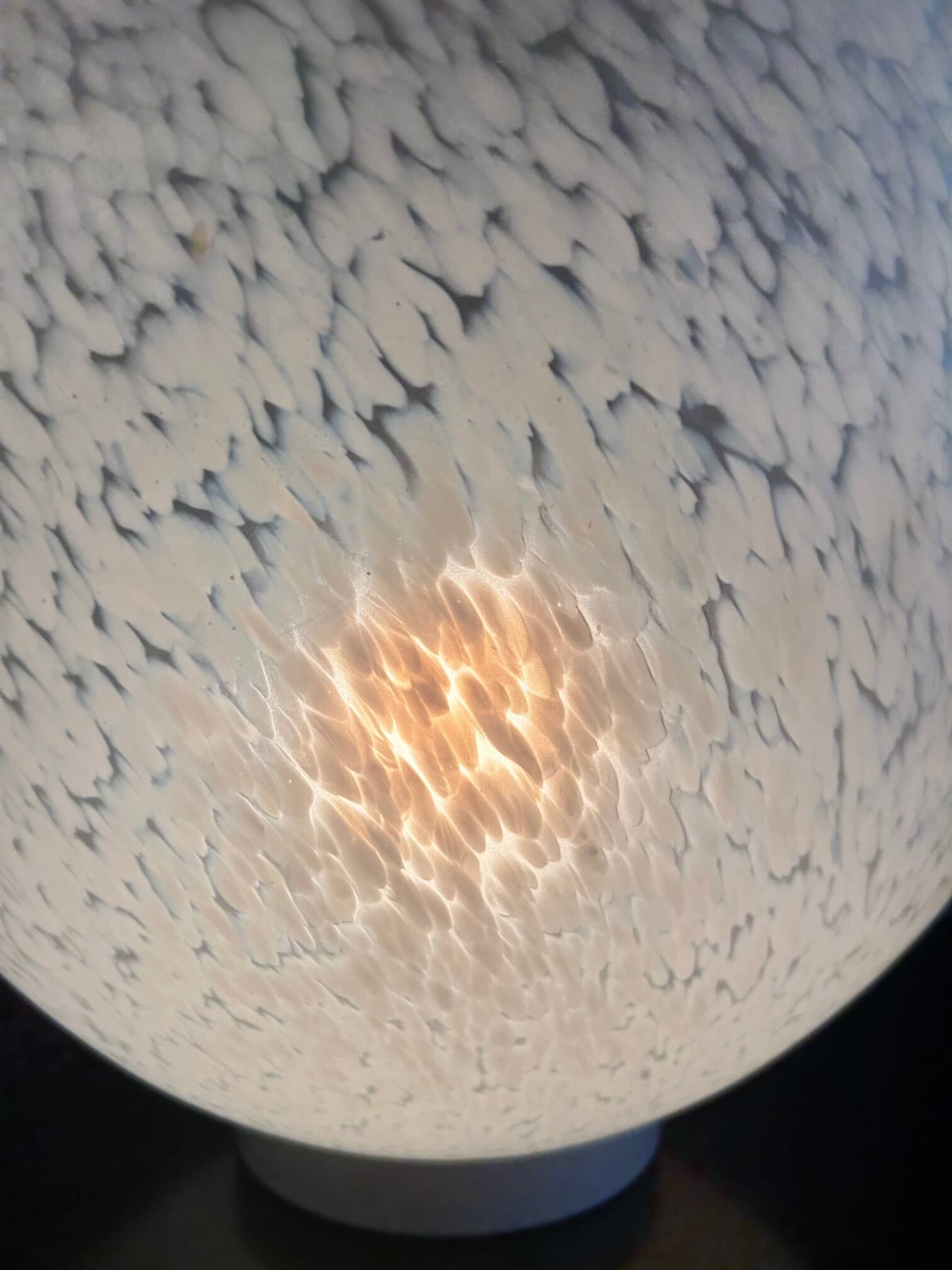 Grande lampe oeuf en verre murano 1970