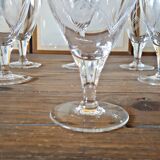 Vintage Etched Crystal Wine Glasses