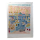 Lithographie le port de cannes par jules cavailles