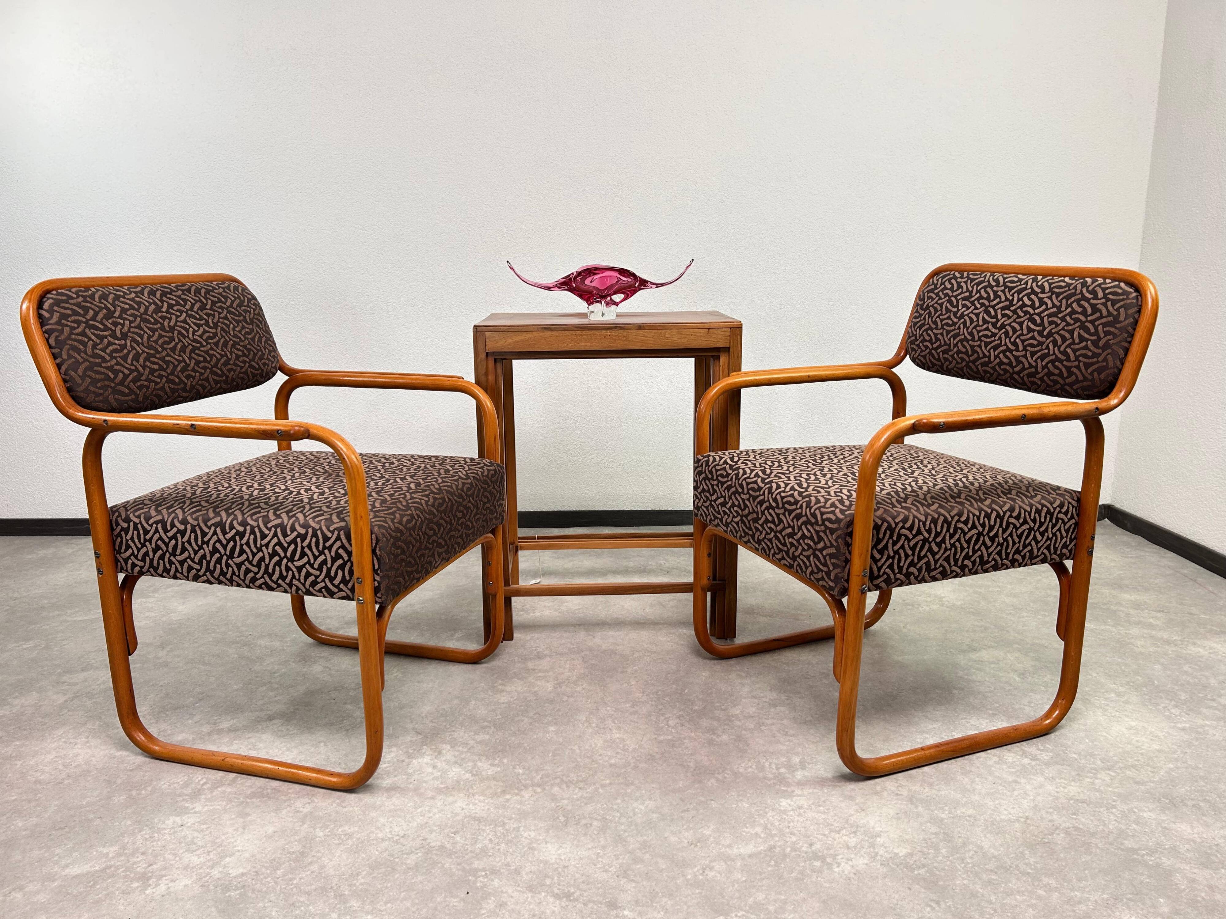 Very rare Art Deco Thonet A 60F armchairs.