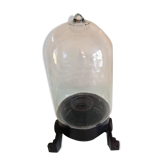 Long porthole wall lamp in glass and bakelite industrial style