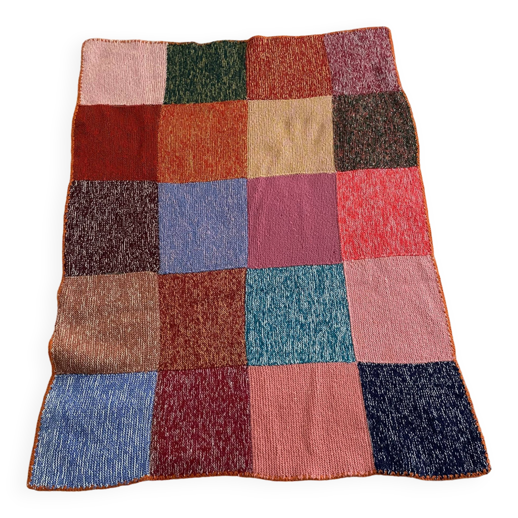 Wool patchwork blanket