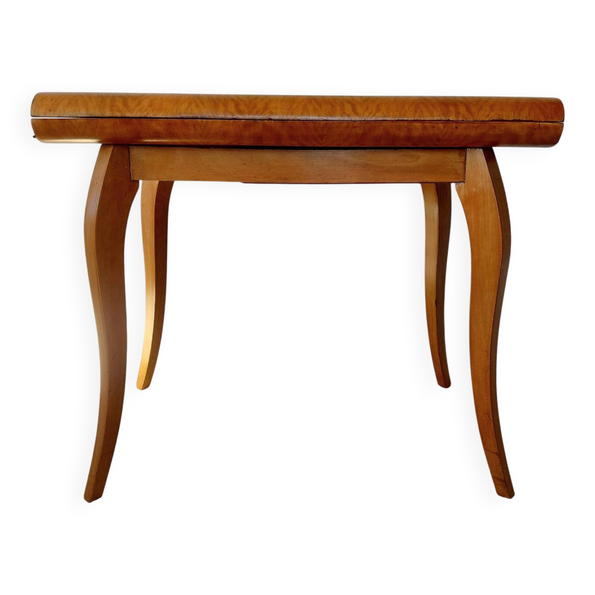 Spectacular Art Deco modular Console Table in walnut burl - 2 in 1