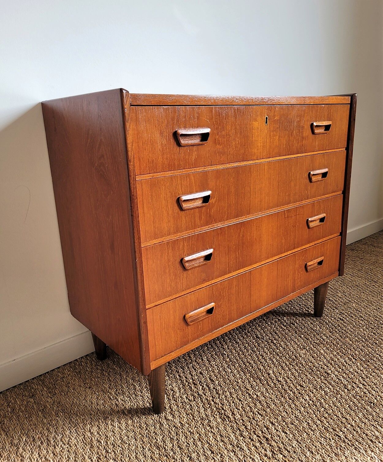 Commode scandinave teck vintage 4 tiroirs