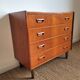 Commode scandinave teck vintage 4 tiroirs
