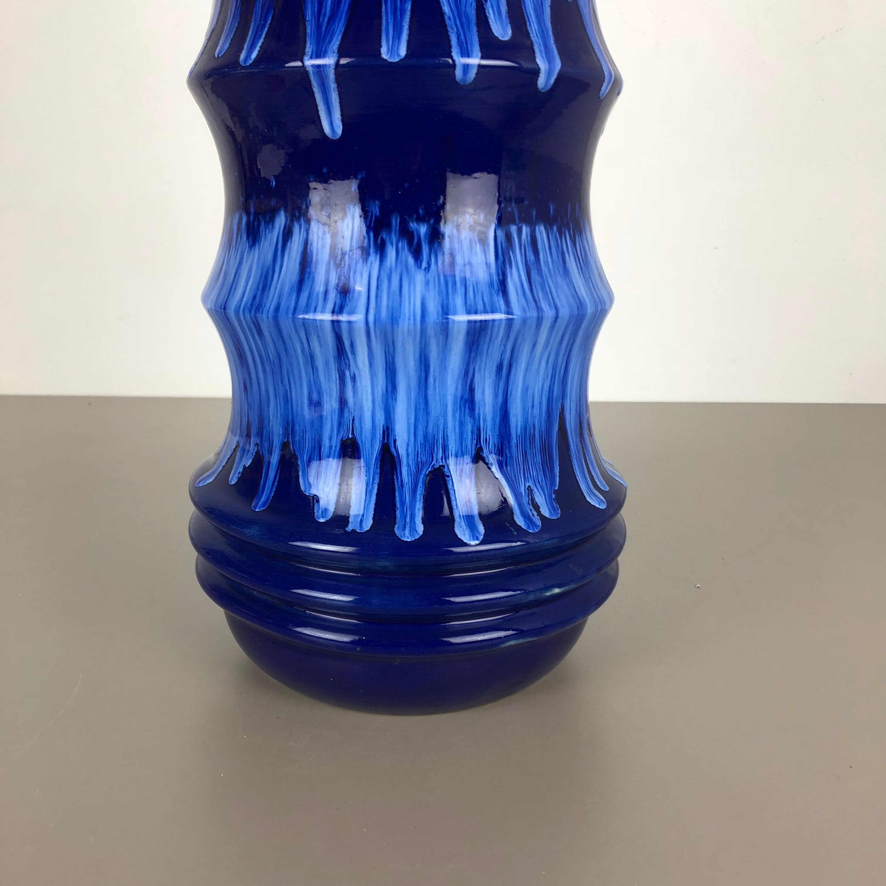 Large Pottery super Fat Lava Multi-Color 266-53 Vase Scheurich WGP, 1970s