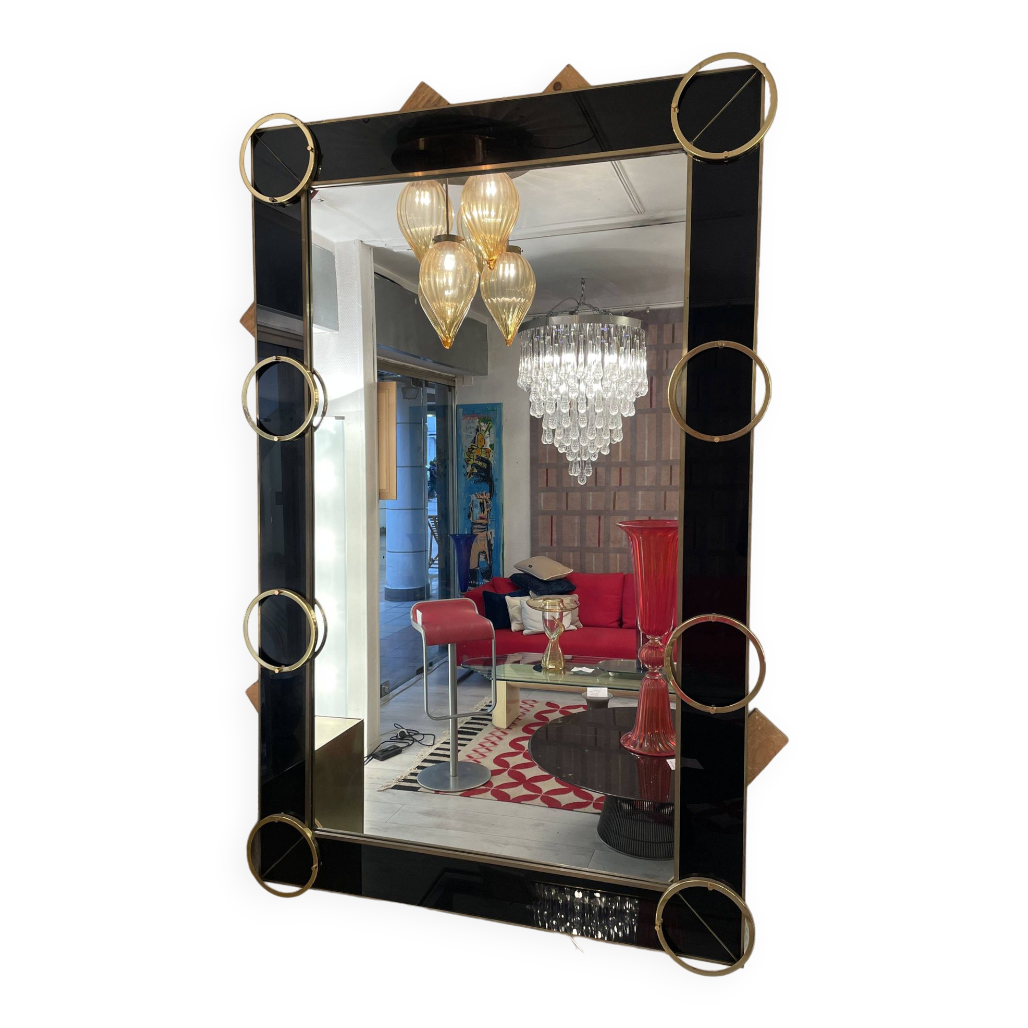 Large Italian mirror from the 70s