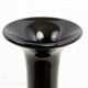 Vase en verre Theresienthal noir et or 1970