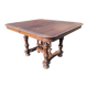 Square wooden table in Henri II style.