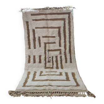 Handmade wool Berber rug 250x150 cm