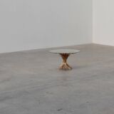 Hollywood regency gilt sheaf of wheat side table “coco chanel”, Italy 1960s