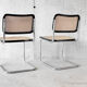 Paire de chaises cesca B32 noires par Marcel Breuer