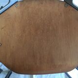 industrial chairs in brushed aluminum and wood year 80