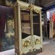 Bookcase in gilded wood and restored wood from the Napoleonic III period.