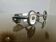 Wall-mounted coat rack in chrome brass, Art Deco, 2 hooks, 1940s 50s
