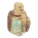 Large XL Polychrome Wooden Laughing Buddha Statue 47 cm