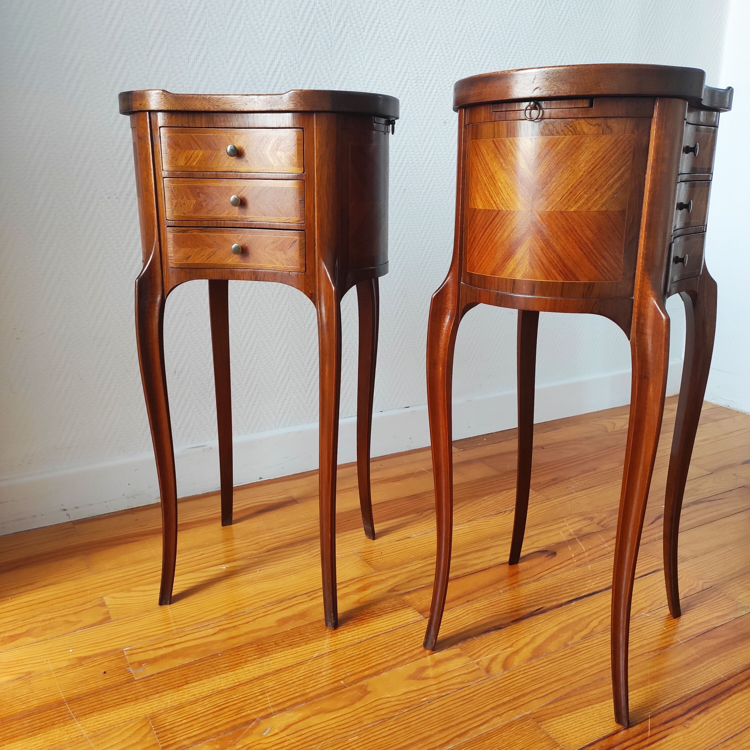 Pair of Louis XV style bedside tables