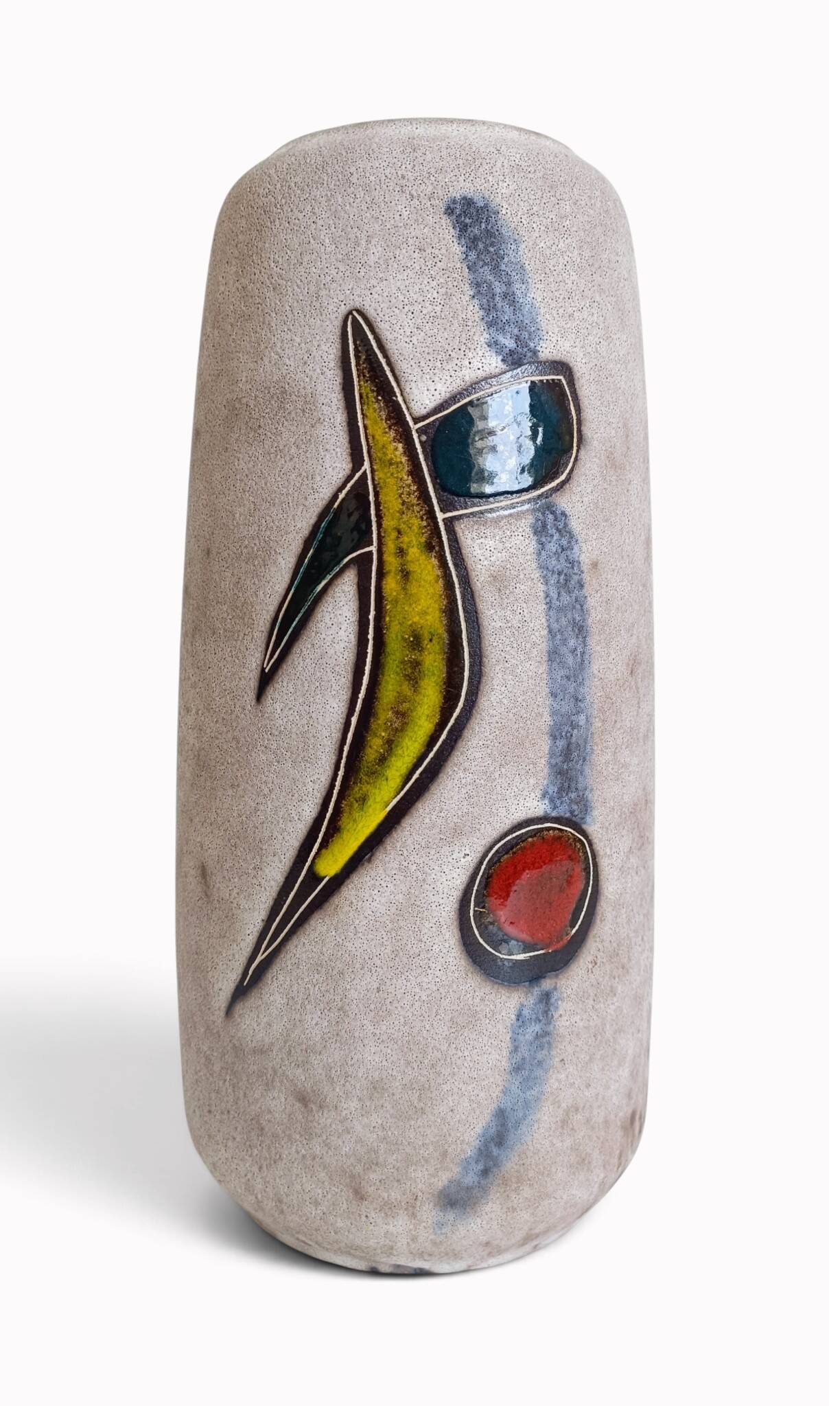 Mid-Century Scheurich Abstract Modernist Ceramic Vase, West Germany, 1960s