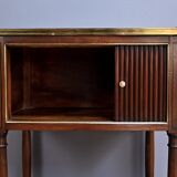 Mahogany curtain coffee table, Louis XVI style – mid-19th century