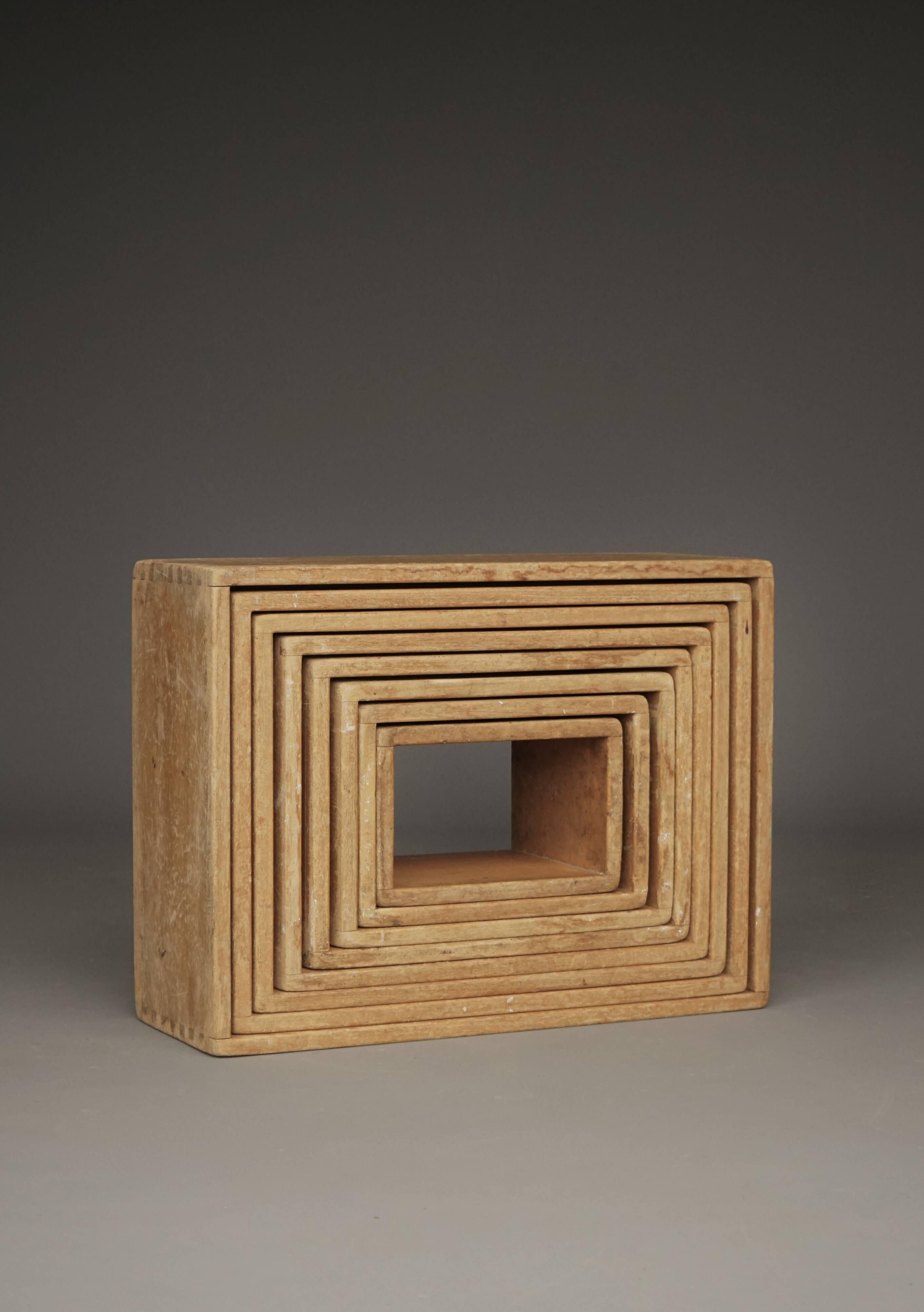 Blocs d'étagères modulaires, ensemble de 8, années 1950