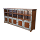 Old Burmese teak craft furniture with original blue patina