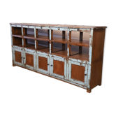 Old Burmese teak craft furniture with original blue patina