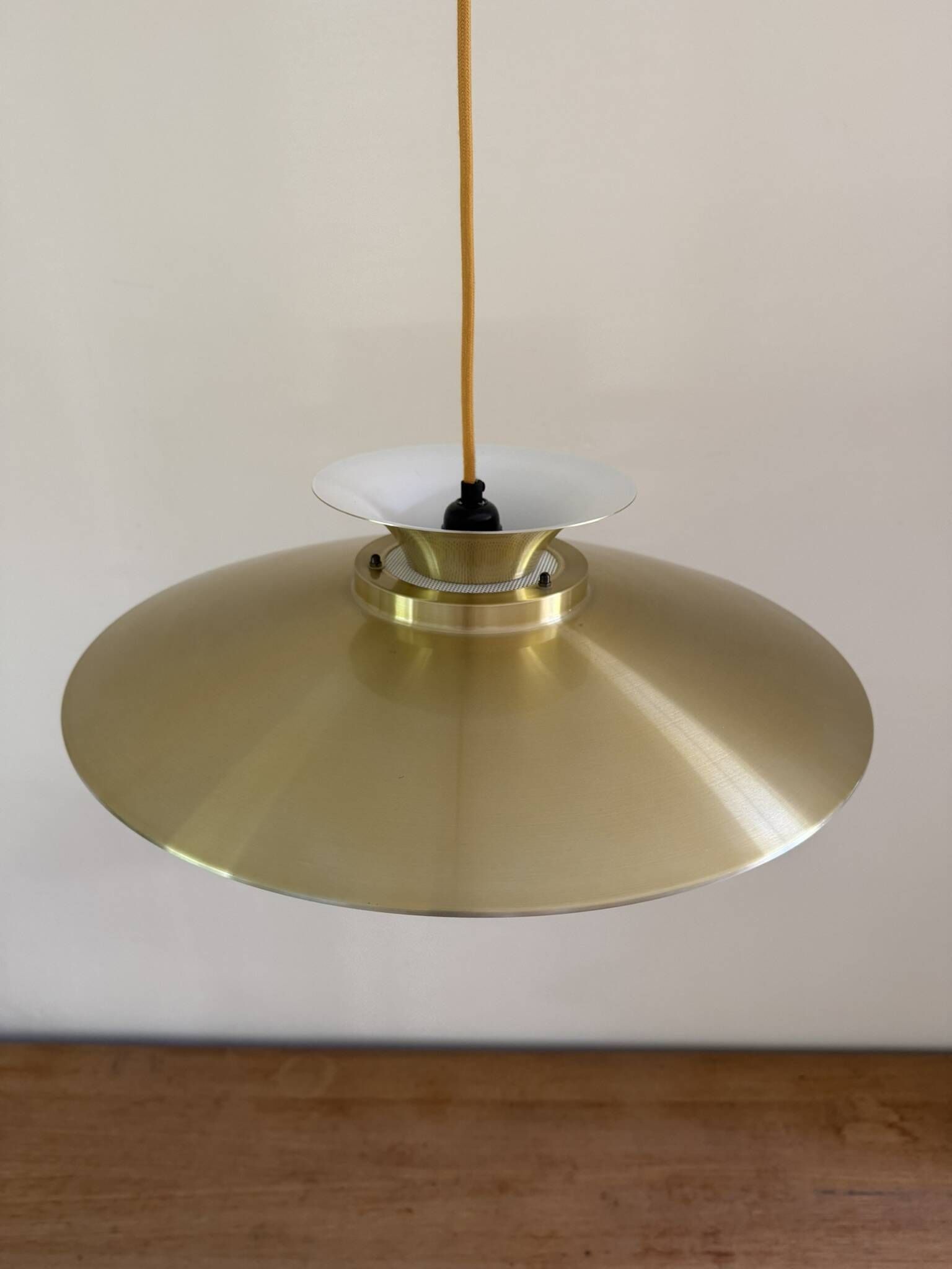 Vintage Danish gold pendant - Louis Poulsen Style - Danish design pendant
