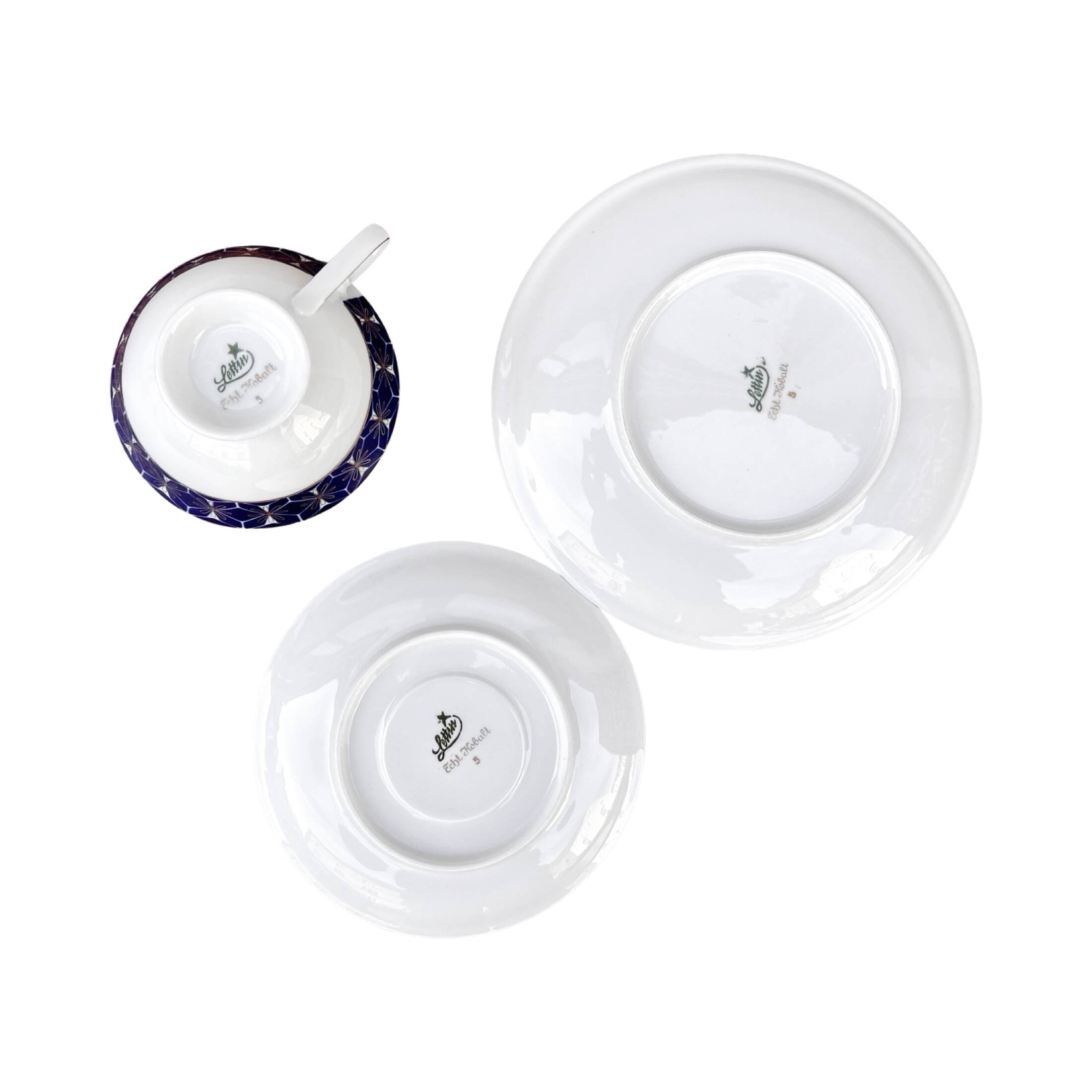 Trio, Lettin cobalt breakfast set, Germany 1970s.