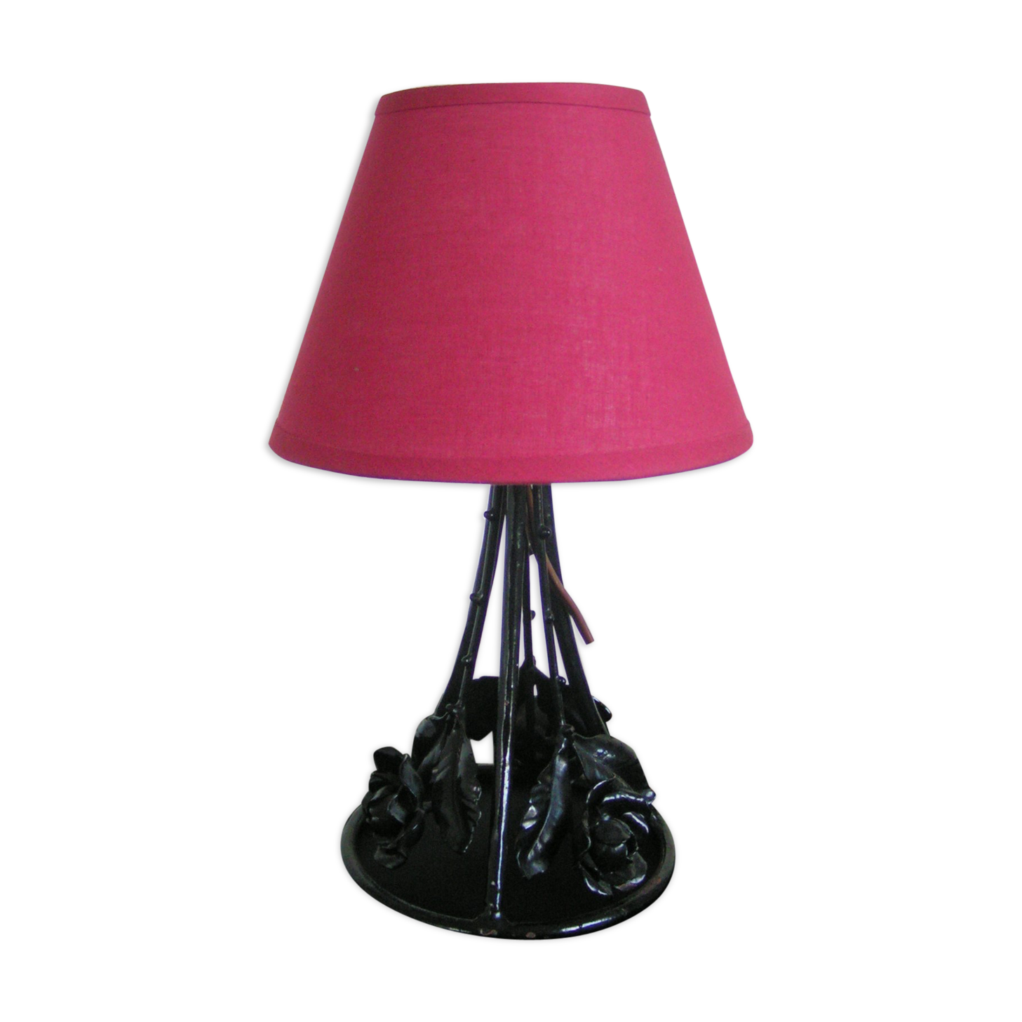 Art deco wrought iron lamp