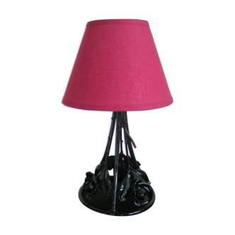 Art deco wrought iron lamp