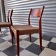 Set of 6 Fristho chairs in teak and rope.
