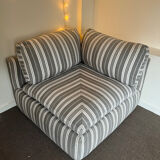 Corner armchair in fabrics