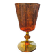 Vintage blown glass vase – orange bubble crystal – circa 1970