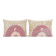 Set of 2 vintage embroidered cushion covers 36x56 cm
